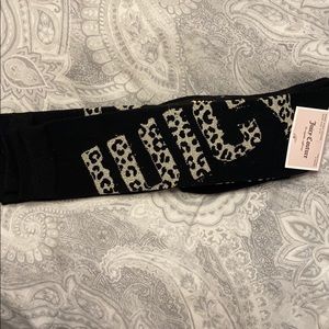 Black and cheetah Juicy knee high socks